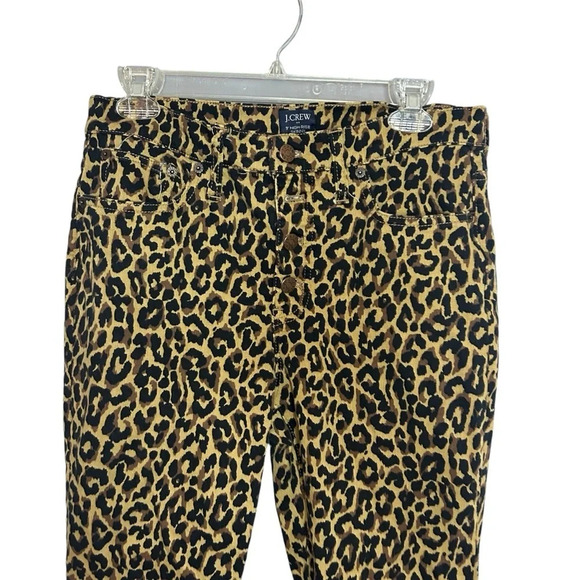 J. Crew Factory Denim - J.Crew Factory Cheetah pants Jeans High Rise Skinny brown black Size 29